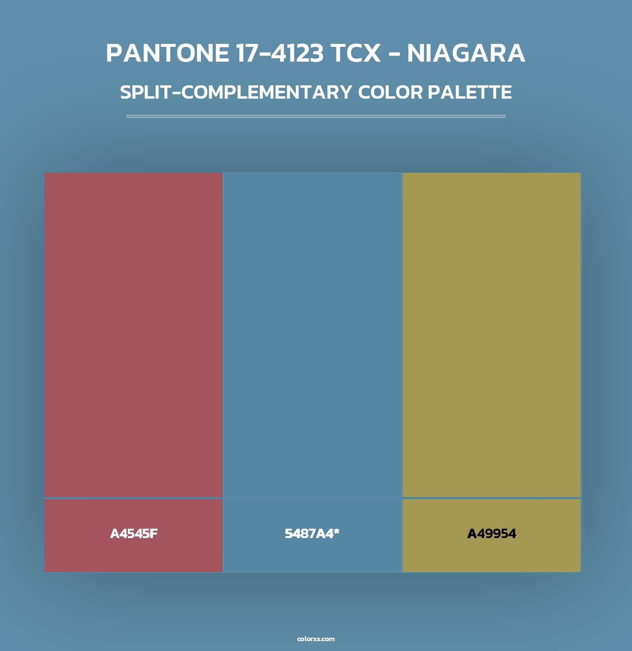 PANTONE 17-4123 TCX - Niagara - Split-Complementary Color Palette