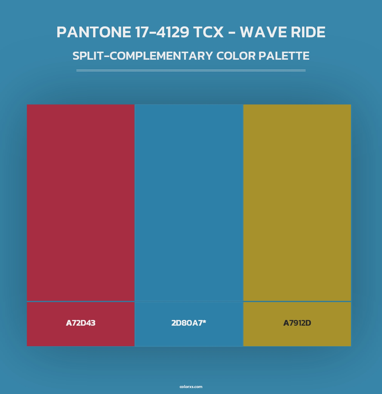 PANTONE 17-4129 TCX - Wave Ride - Split-Complementary Color Palette