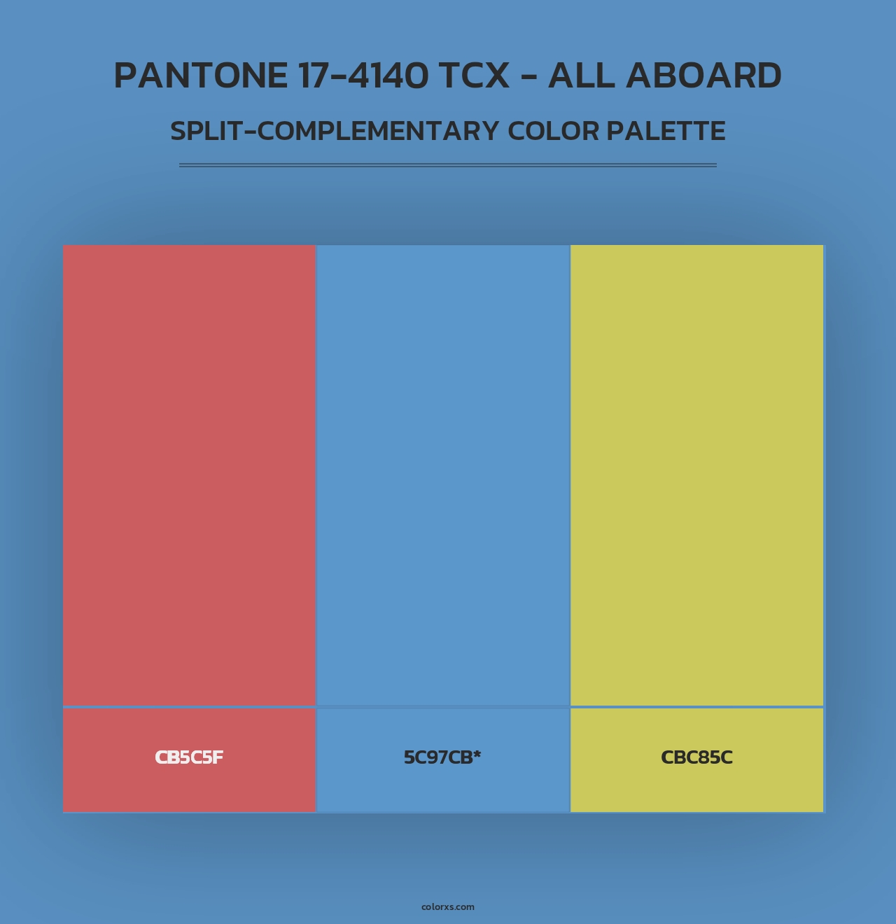 PANTONE 17-4140 TCX - All Aboard - Split-Complementary Color Palette