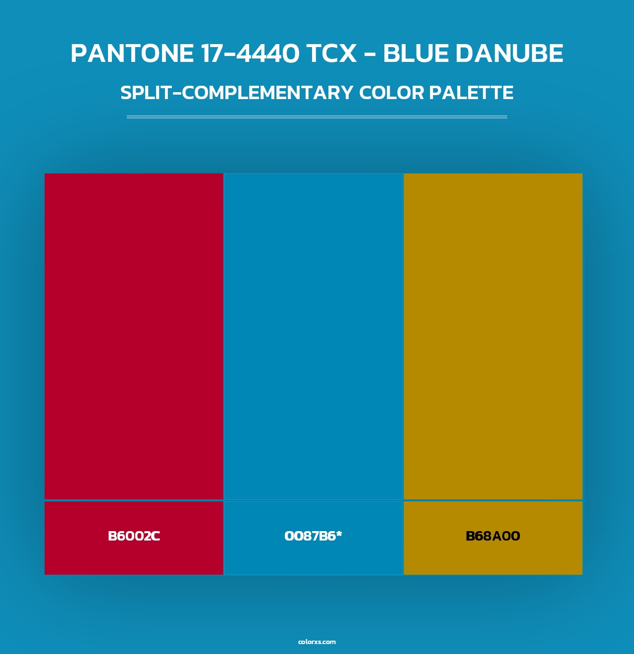 PANTONE 17-4440 TCX - Blue Danube - Split-Complementary Color Palette
