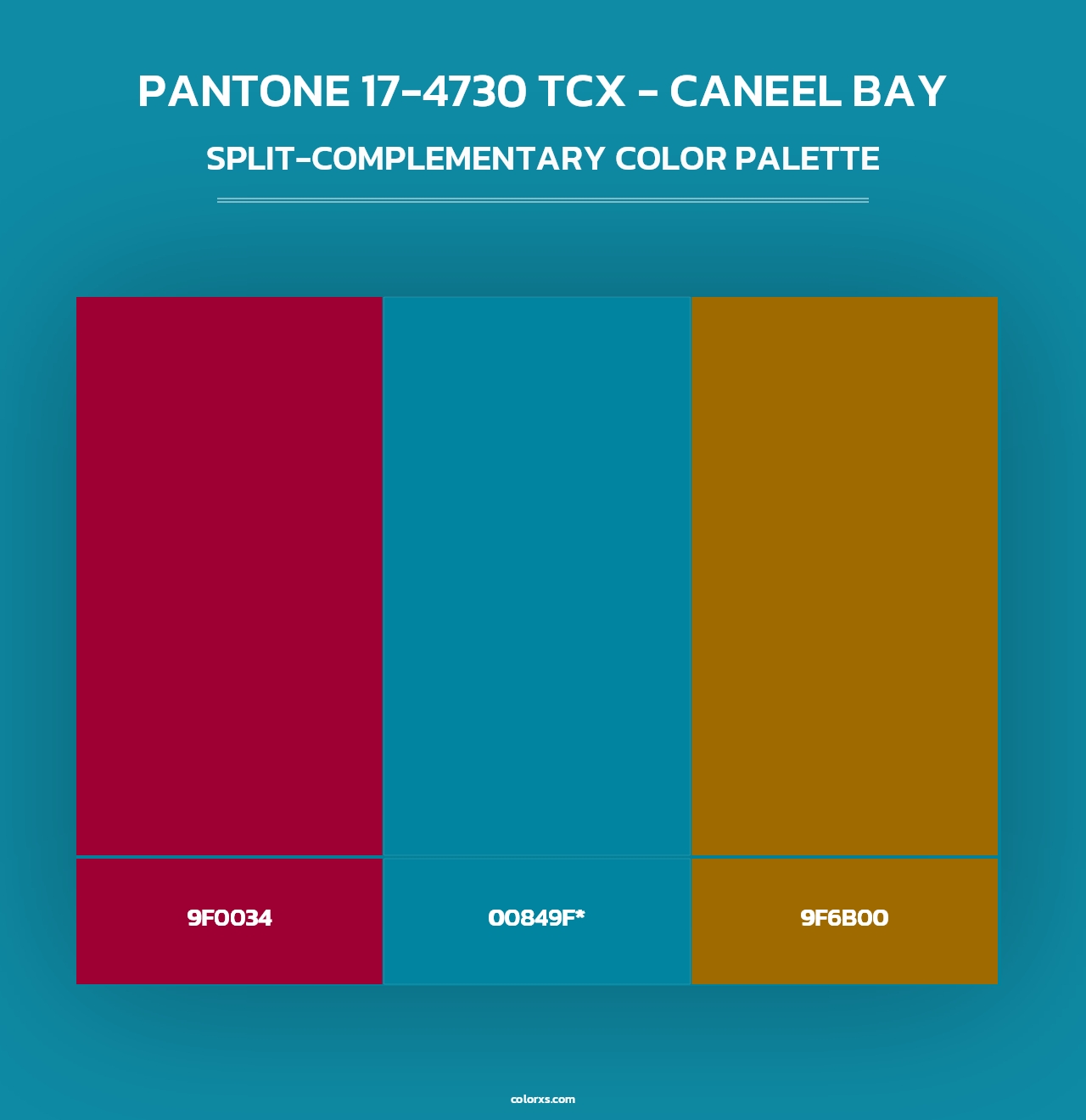PANTONE 17-4730 TCX - Caneel Bay - Split-Complementary Color Palette