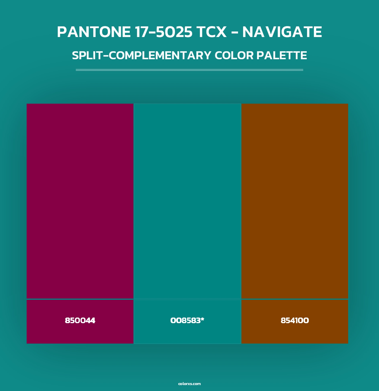 PANTONE 17-5025 TCX - Navigate - Split-Complementary Color Palette