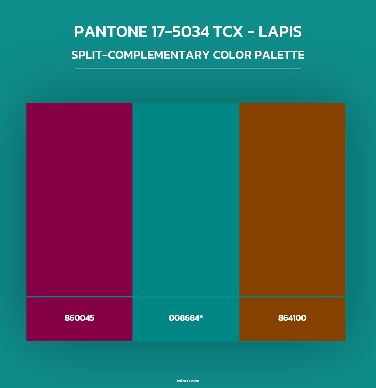 PANTONE 17-5034 TCX - Lapis - Split-Complementary Color Palette