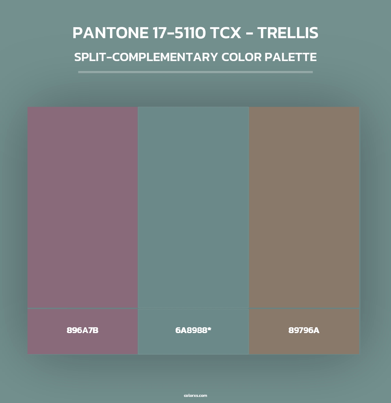 PANTONE 17-5110 TCX - Trellis - Split-Complementary Color Palette