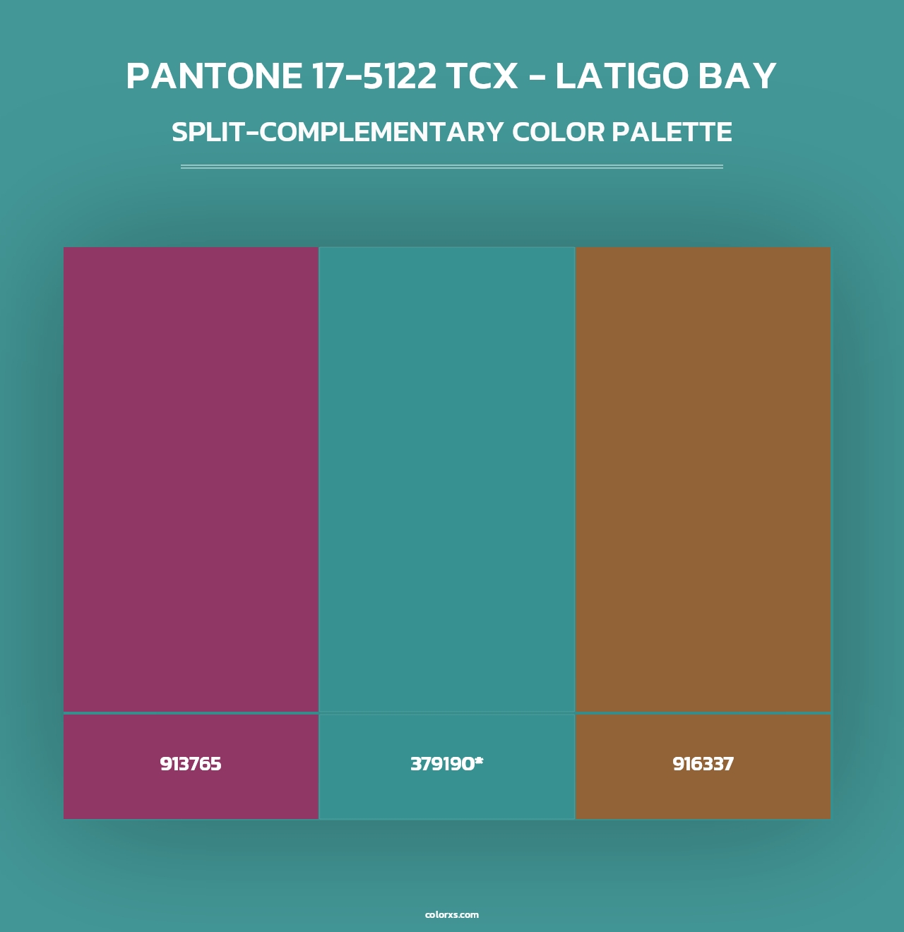 PANTONE 17-5122 TCX - Latigo Bay - Split-Complementary Color Palette