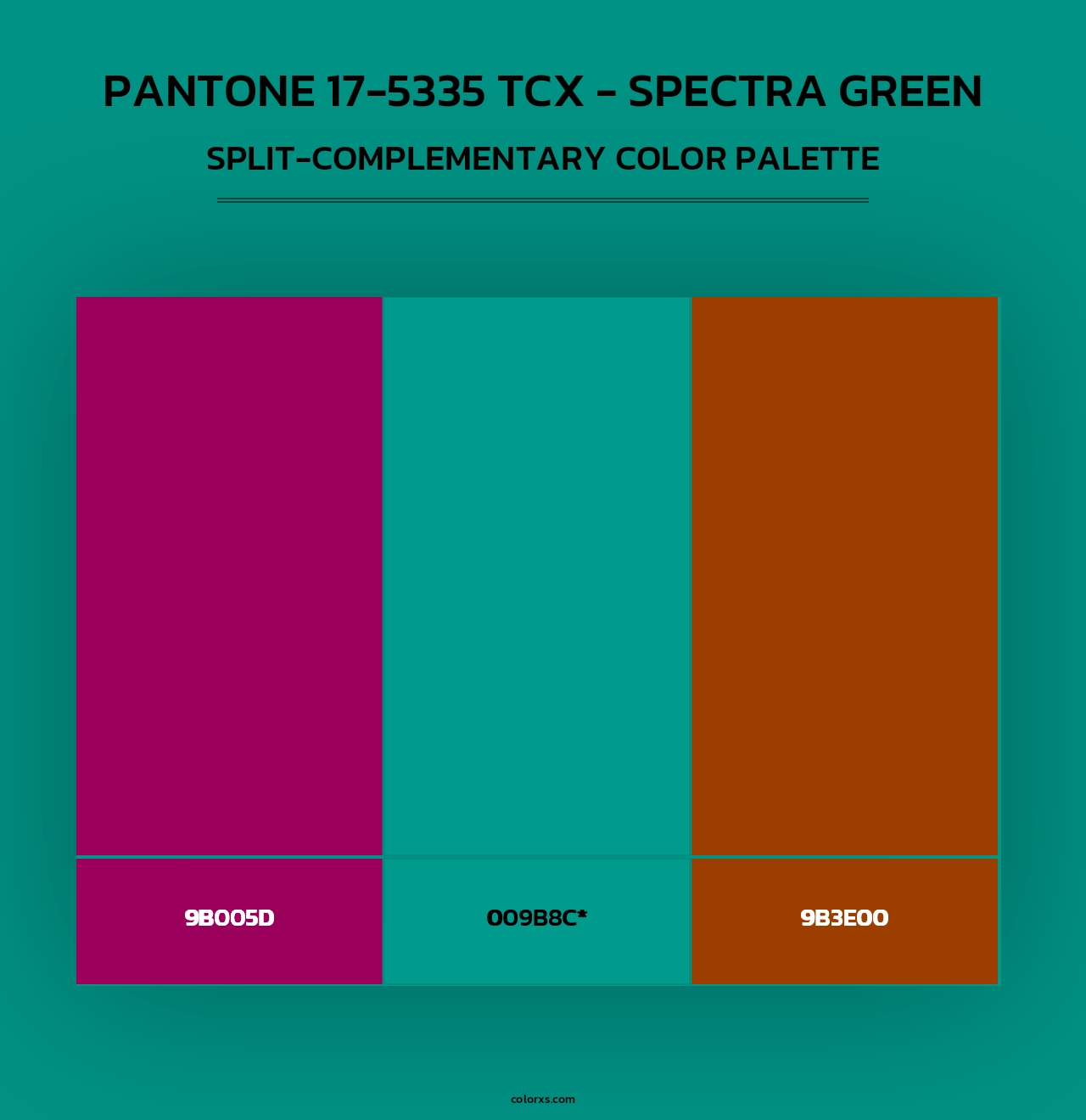 PANTONE 17-5335 TCX - Spectra Green - Split-Complementary Color Palette