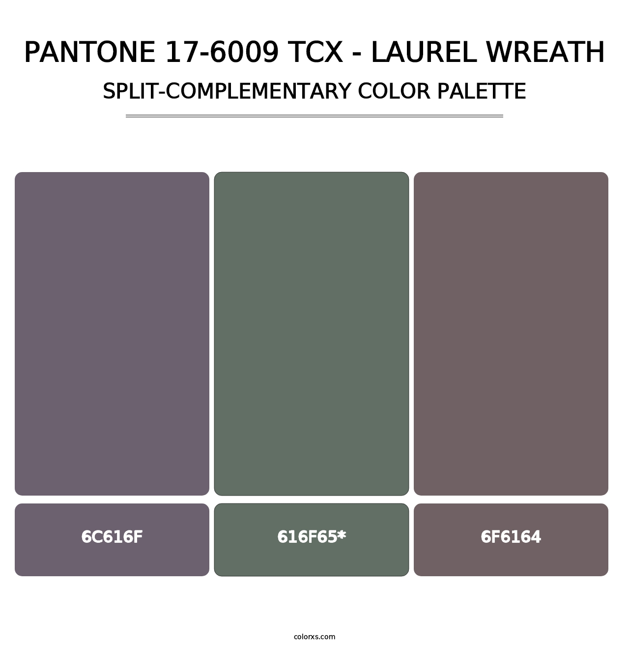 PANTONE 17-6009 TCX - Laurel Wreath - Split-Complementary Color Palette