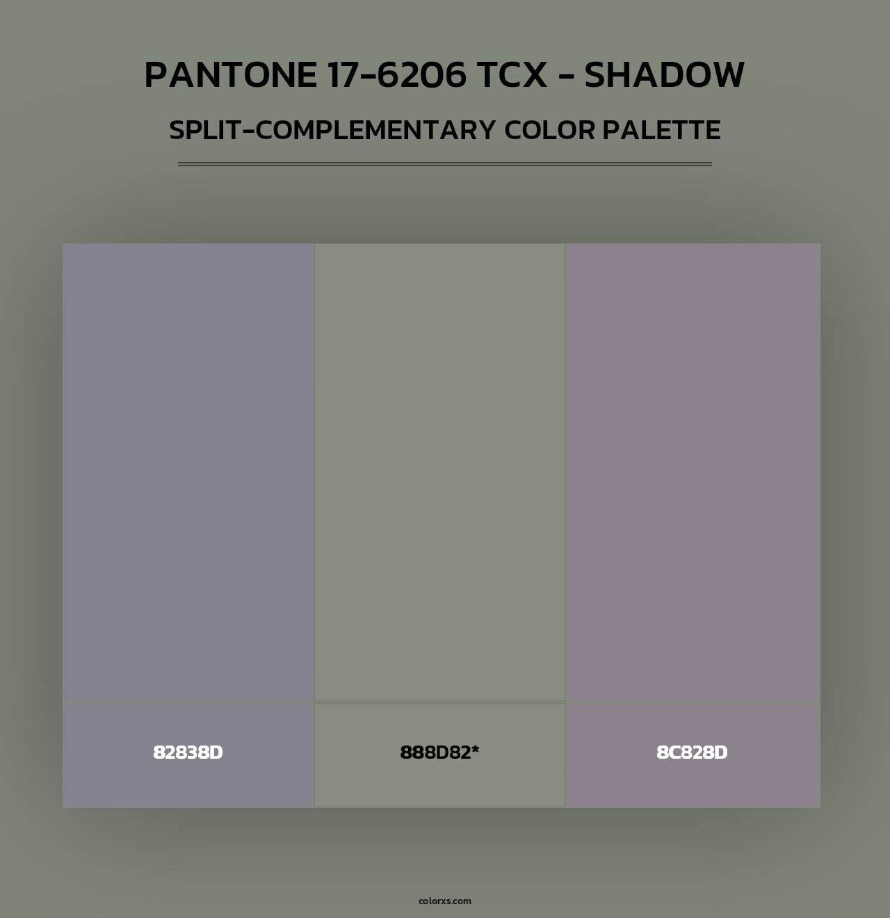 PANTONE 17-6206 TCX - Shadow - Split-Complementary Color Palette