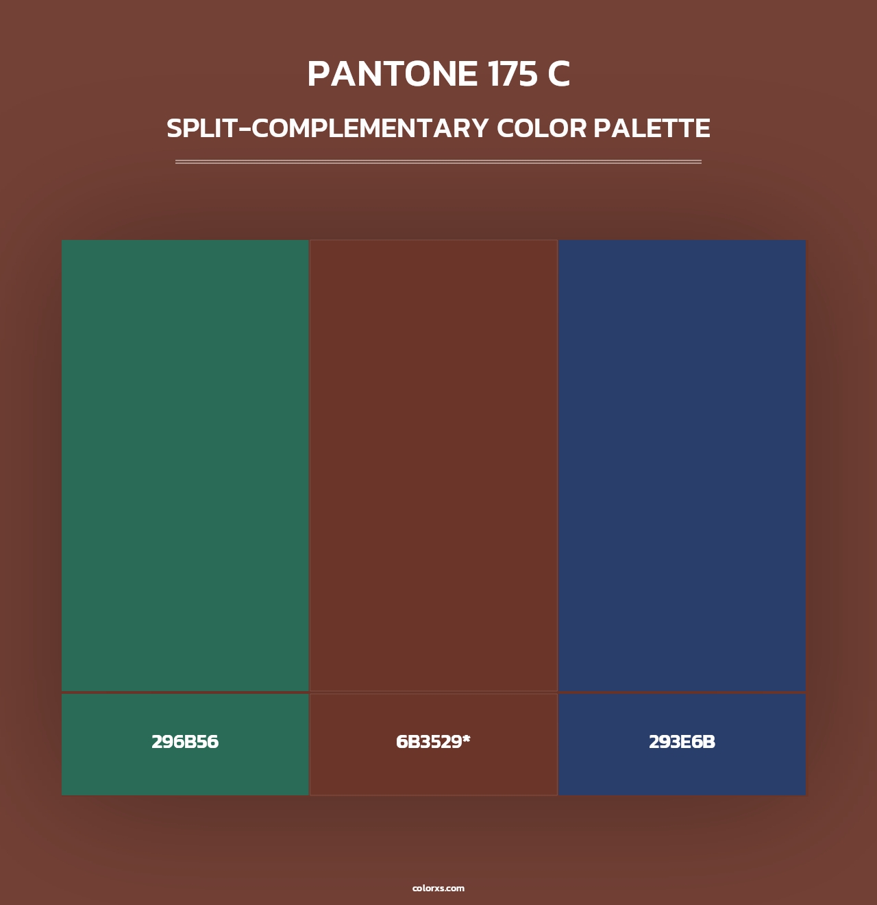 PANTONE 175 C - Split-Complementary Color Palette