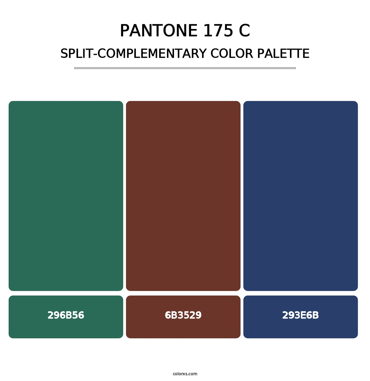 PANTONE 175 C - Split-Complementary Color Palette