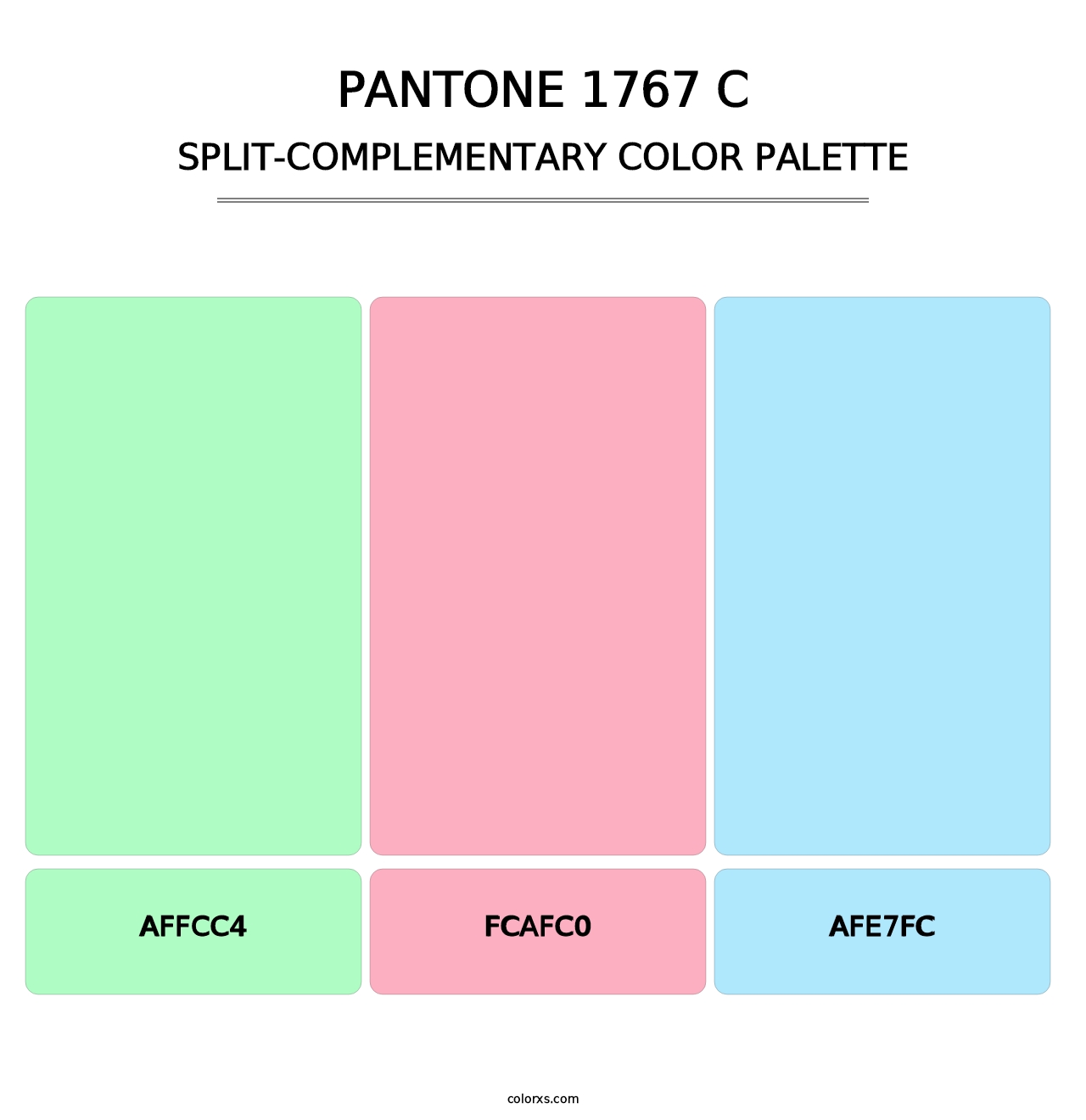 PANTONE 1767 C - Split-Complementary Color Palette