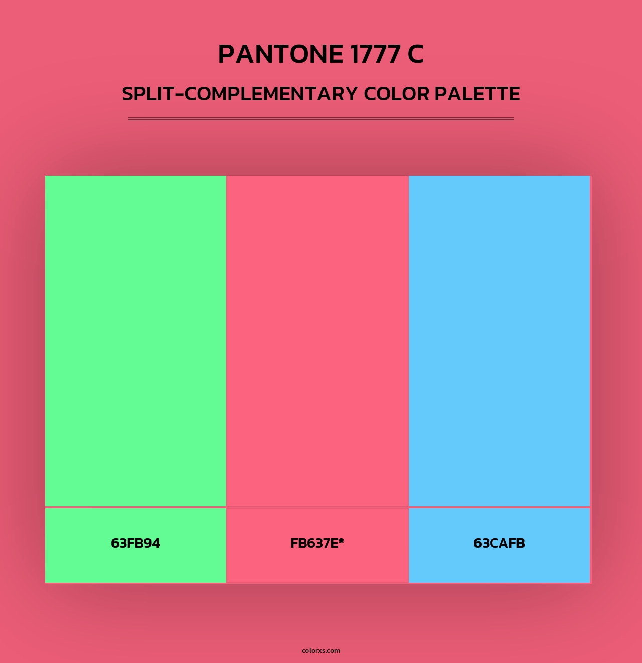 PANTONE 1777 C - Split-Complementary Color Palette
