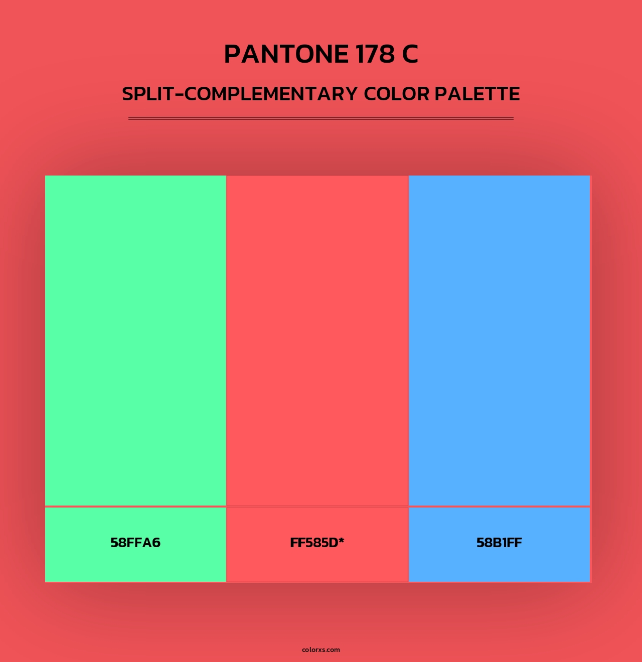 PANTONE 178 C - Split-Complementary Color Palette