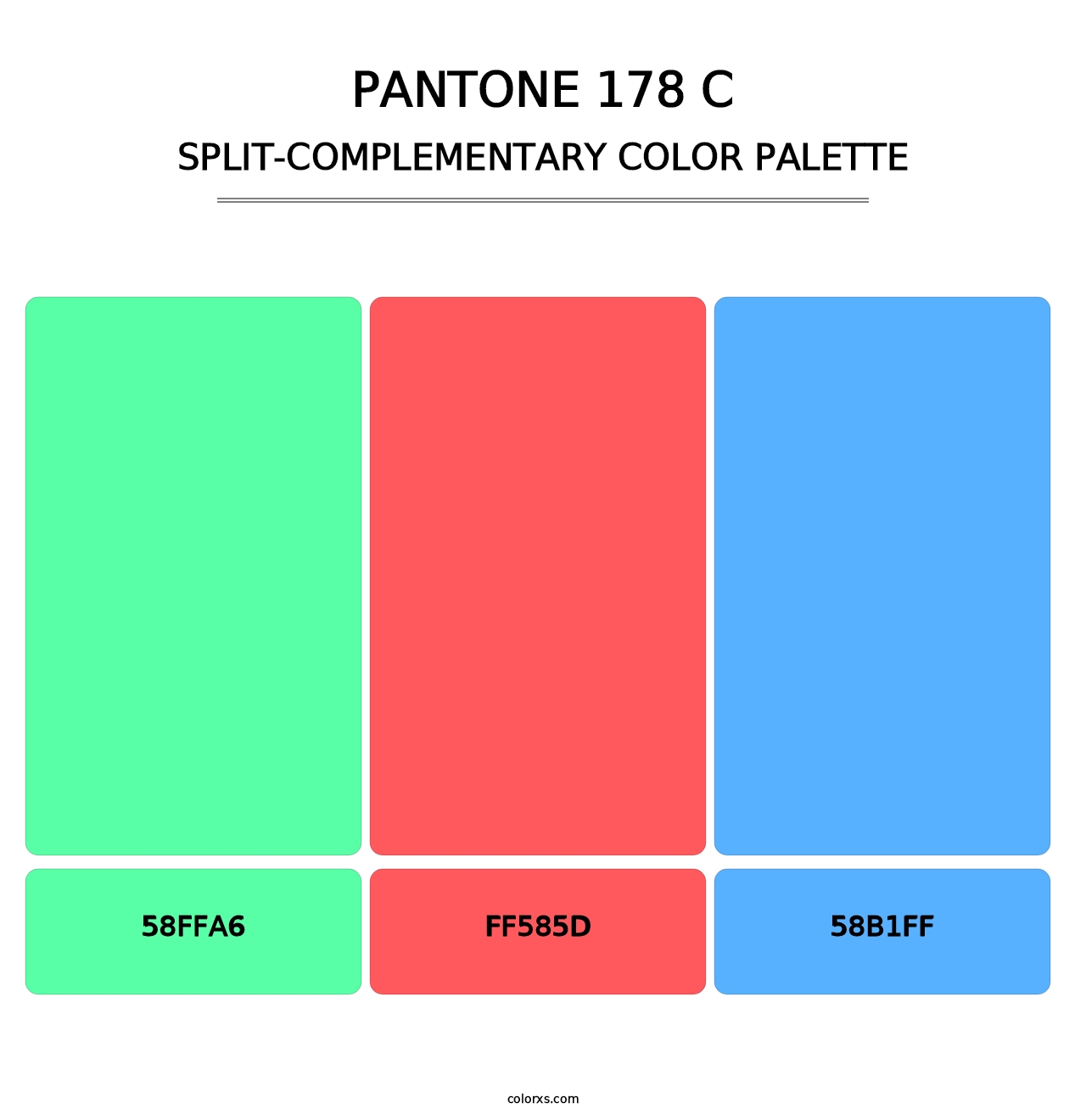PANTONE 178 C - Split-Complementary Color Palette