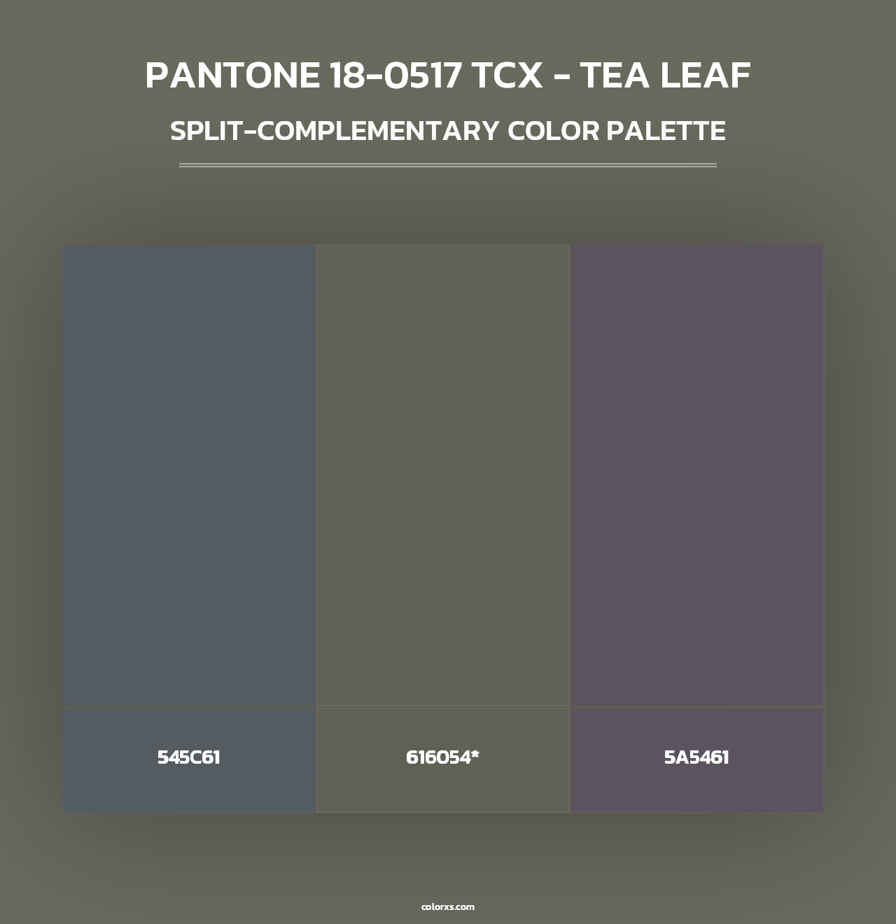 PANTONE 18-0517 TCX - Tea Leaf - Split-Complementary Color Palette