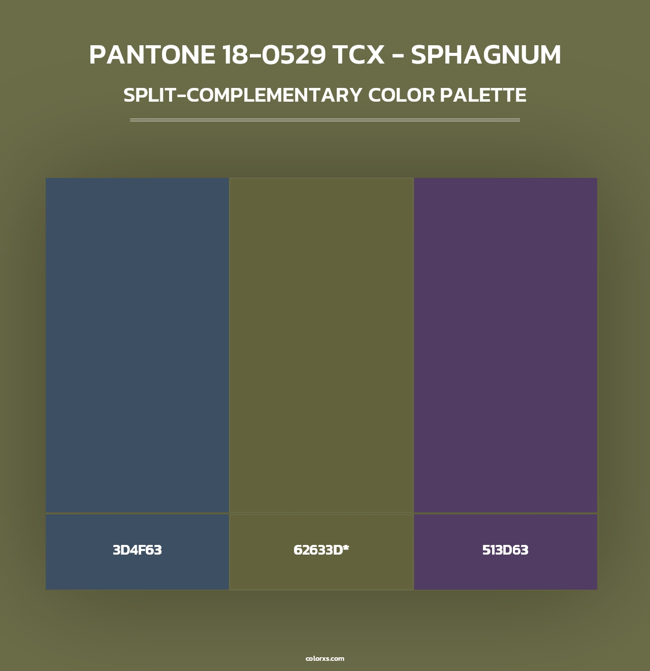 PANTONE 18-0529 TCX - Sphagnum - Split-Complementary Color Palette