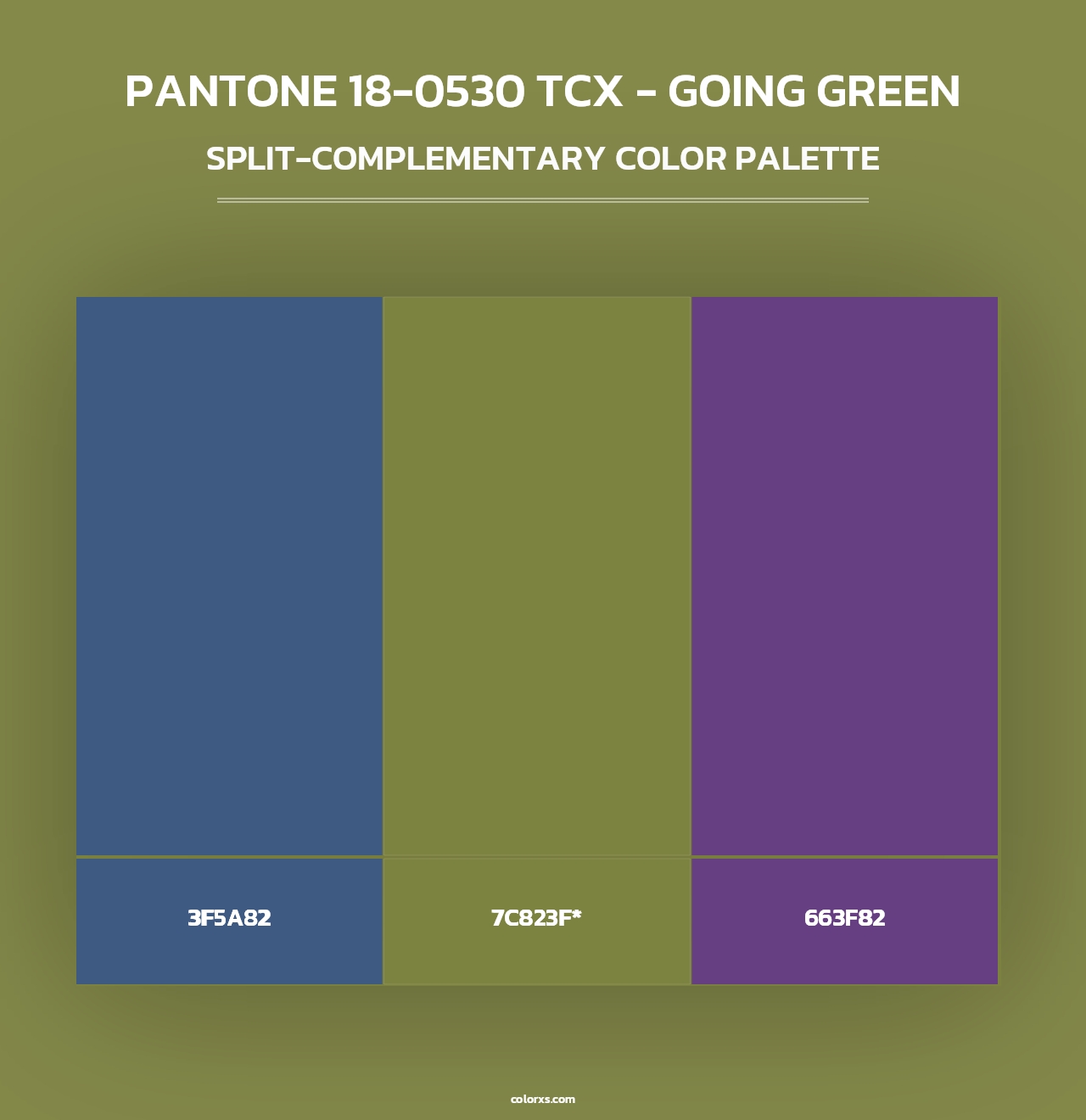 PANTONE 18-0530 TCX - Going Green - Split-Complementary Color Palette