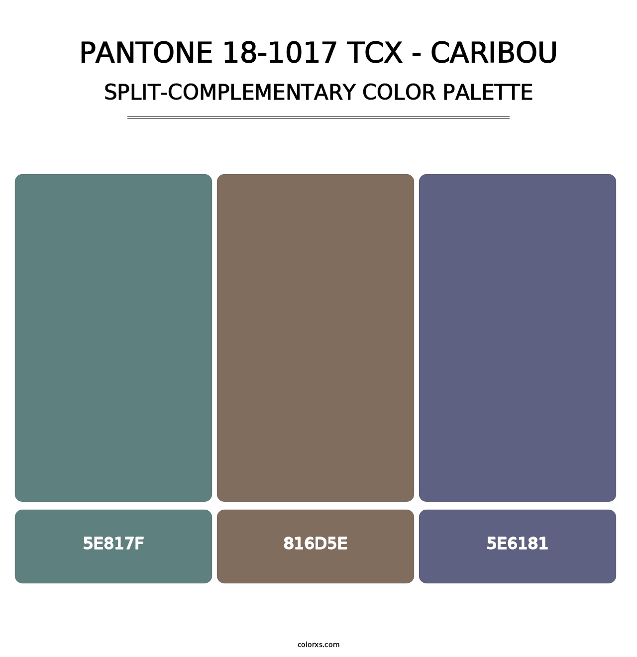 PANTONE 18-1017 TCX - Caribou - Split-Complementary Color Palette