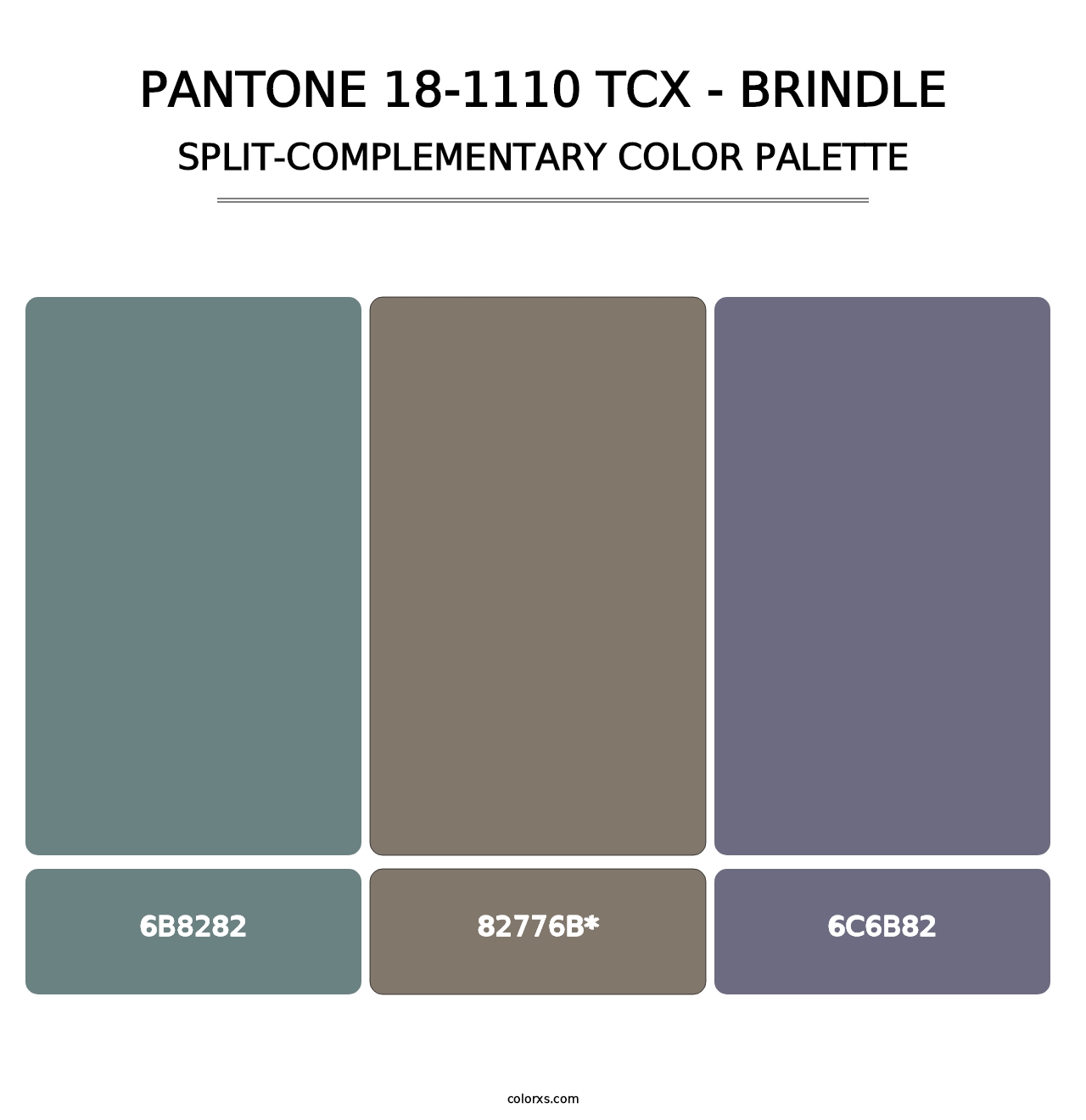 PANTONE 18-1110 TCX - Brindle - Split-Complementary Color Palette