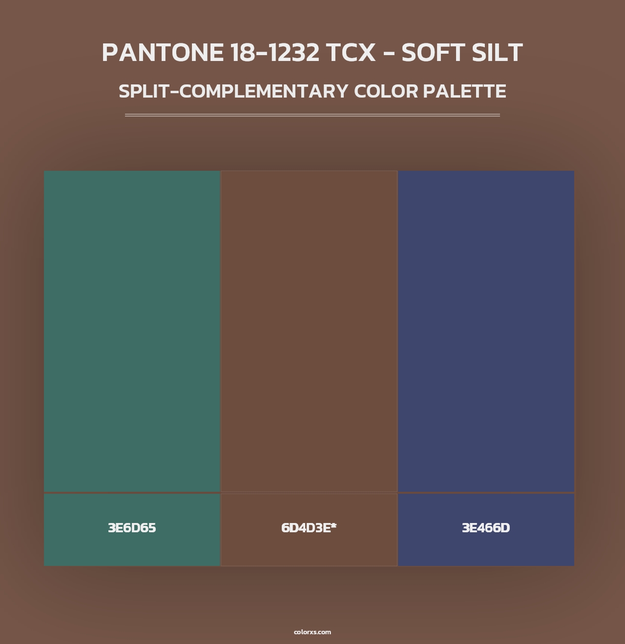 PANTONE 18-1232 TCX - Soft Silt - Split-Complementary Color Palette
