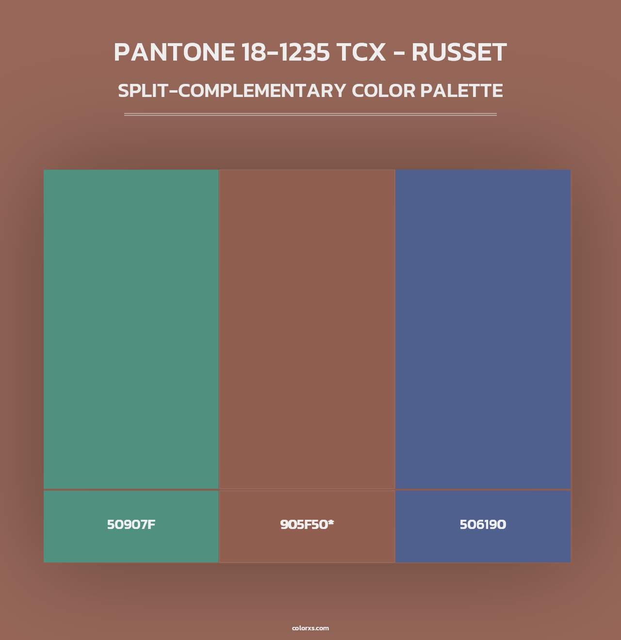 PANTONE 18-1235 TCX - Russet - Split-Complementary Color Palette