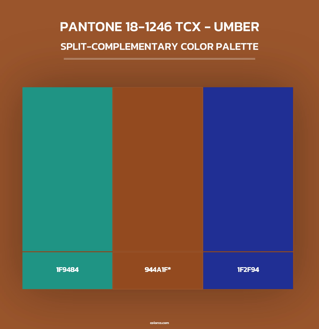 PANTONE 18-1246 TCX - Umber - Split-Complementary Color Palette