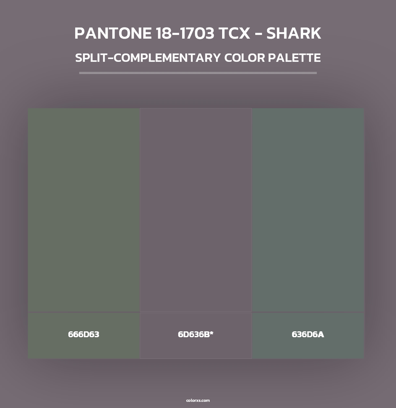 PANTONE 18-1703 TCX - Shark - Split-Complementary Color Palette