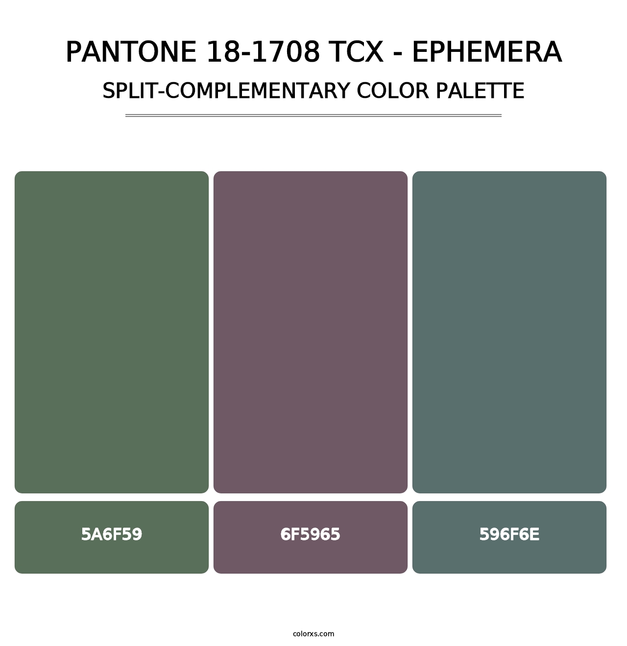PANTONE 18-1708 TCX - Ephemera - Split-Complementary Color Palette