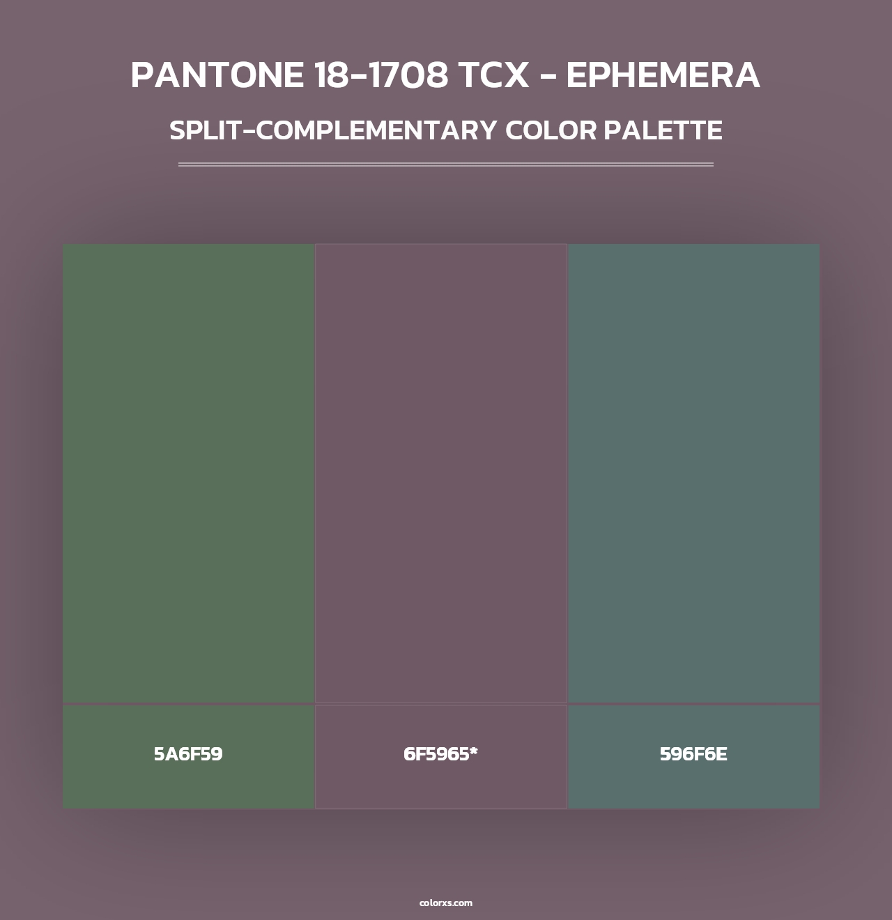 PANTONE 18-1708 TCX - Ephemera - Split-Complementary Color Palette