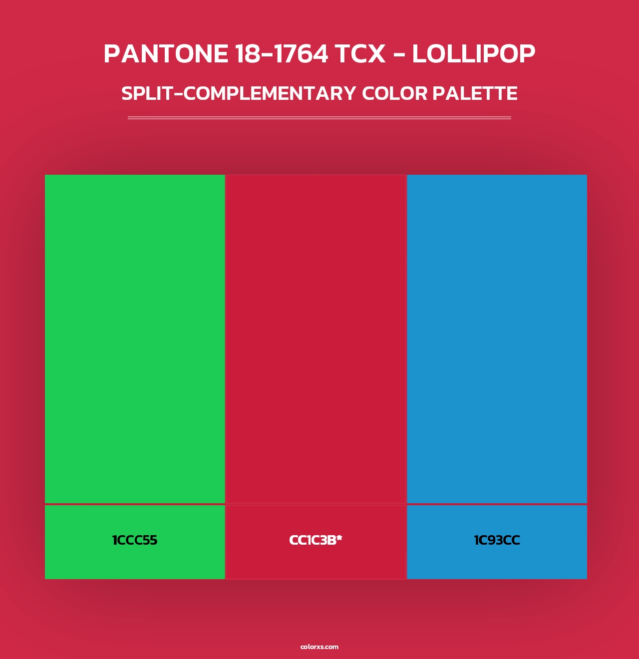 PANTONE 18-1764 TCX - Lollipop - Split-Complementary Color Palette