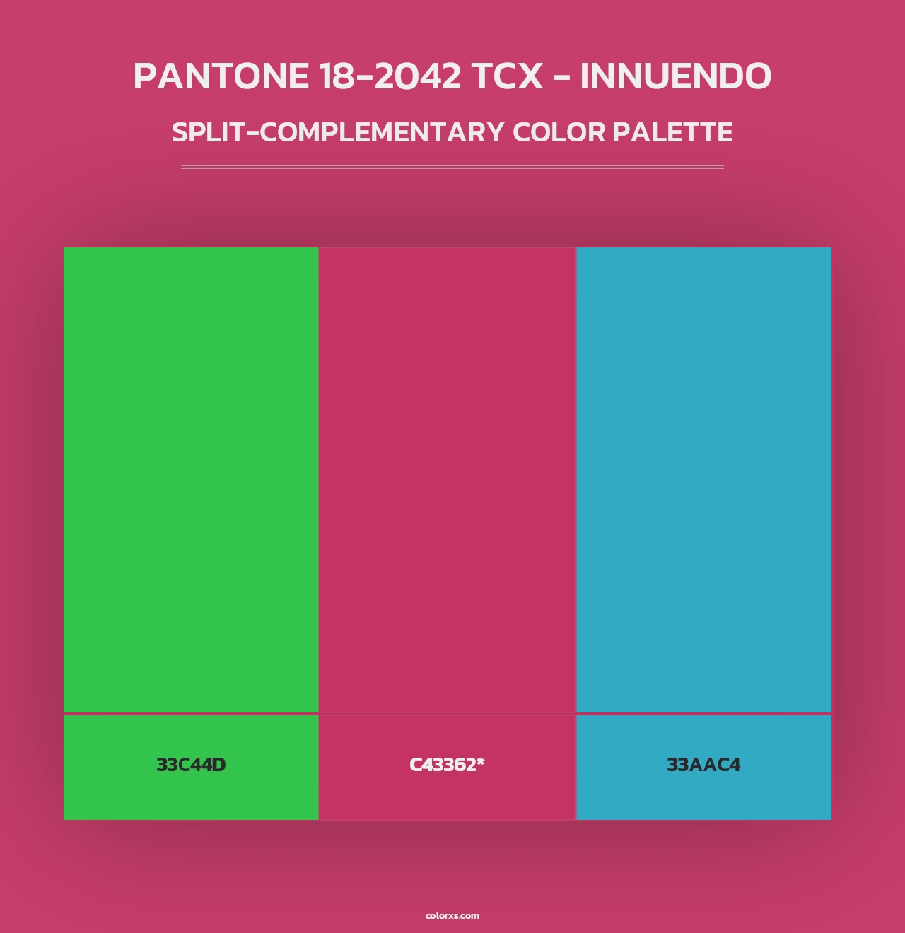 PANTONE 18-2042 TCX - Innuendo - Split-Complementary Color Palette