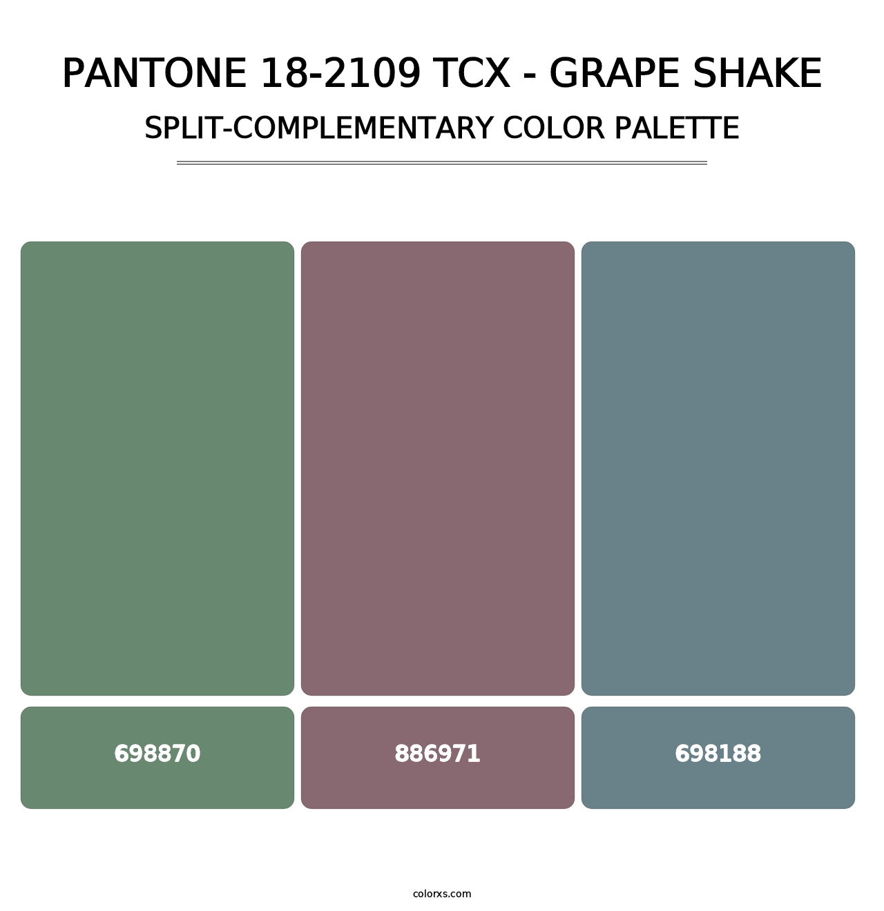 PANTONE 18-2109 TCX - Grape Shake - Split-Complementary Color Palette