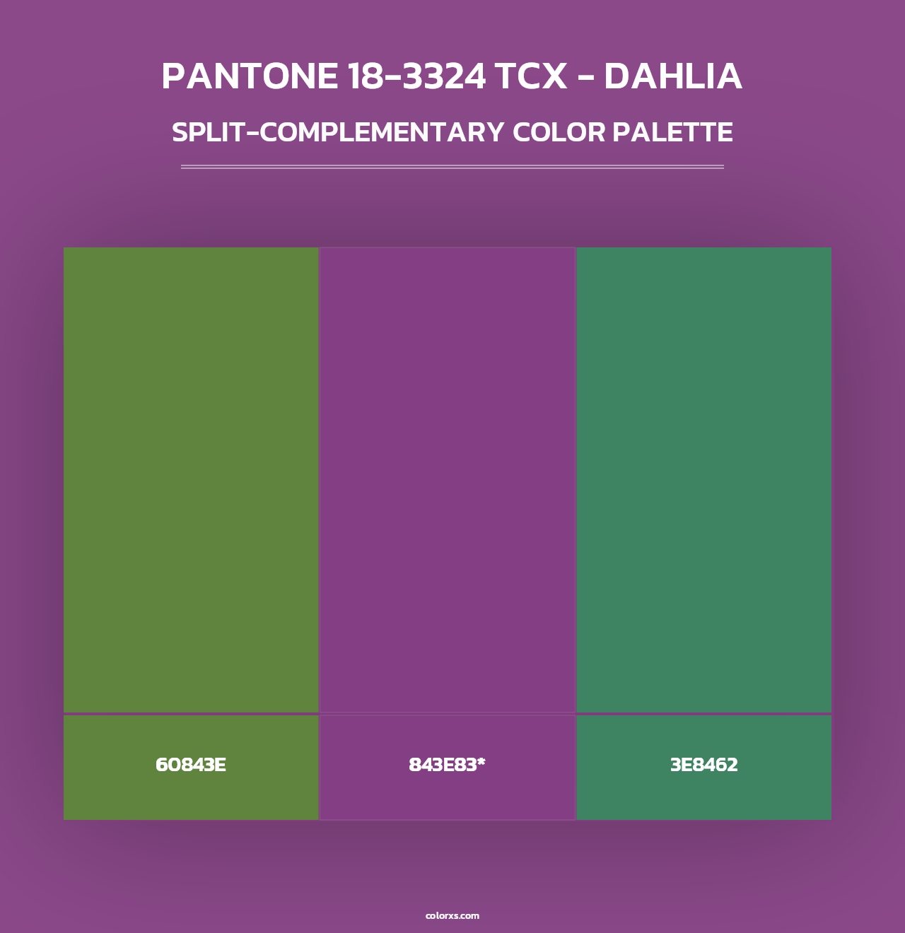 PANTONE 18-3324 TCX - Dahlia - Split-Complementary Color Palette