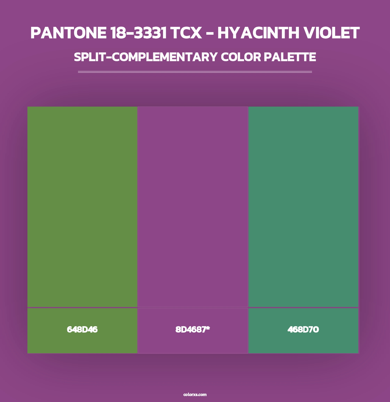 PANTONE 18-3331 TCX - Hyacinth Violet - Split-Complementary Color Palette