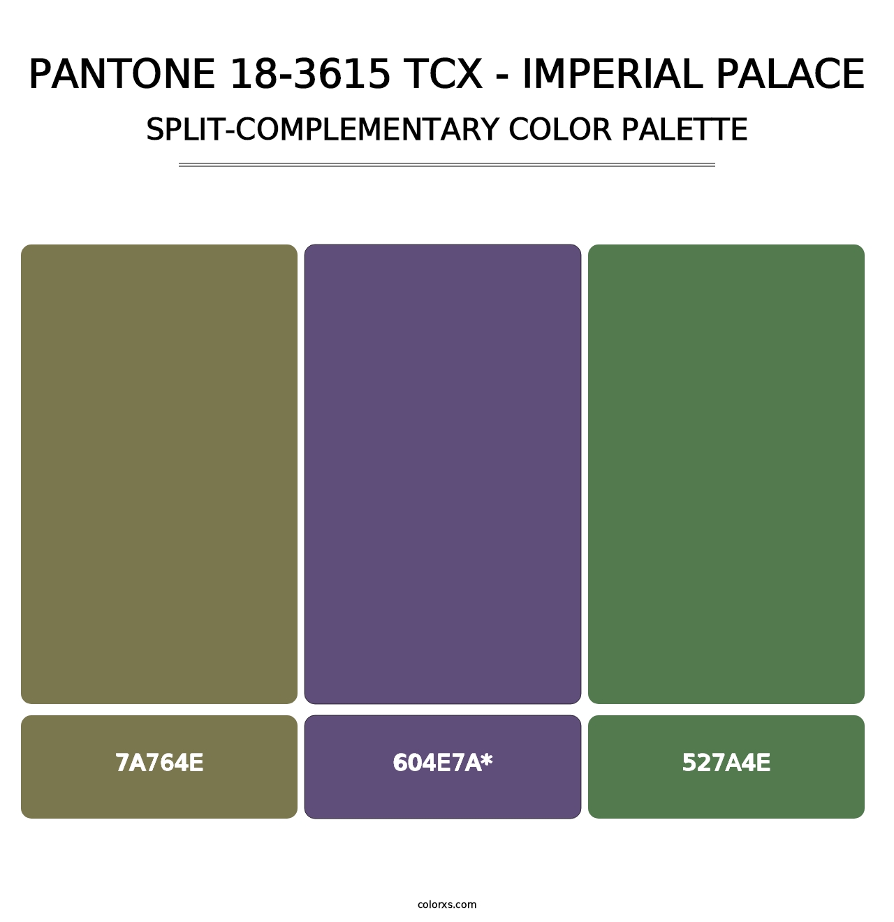 PANTONE 18-3615 TCX - Imperial Palace - Split-Complementary Color Palette