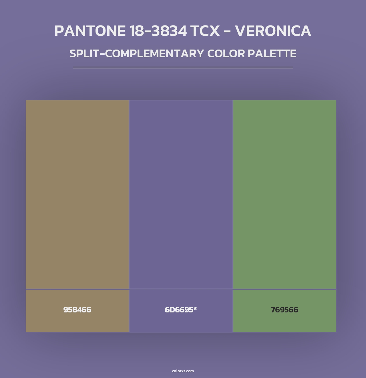 PANTONE 18-3834 TCX - Veronica - Split-Complementary Color Palette