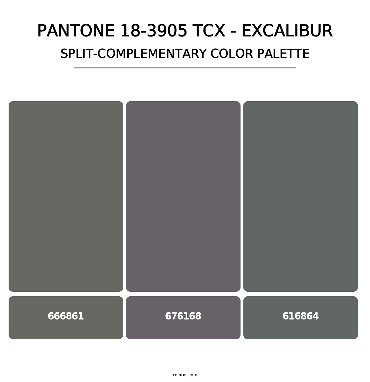 PANTONE 18-3905 TCX - Excalibur - Split-Complementary Color Palette
