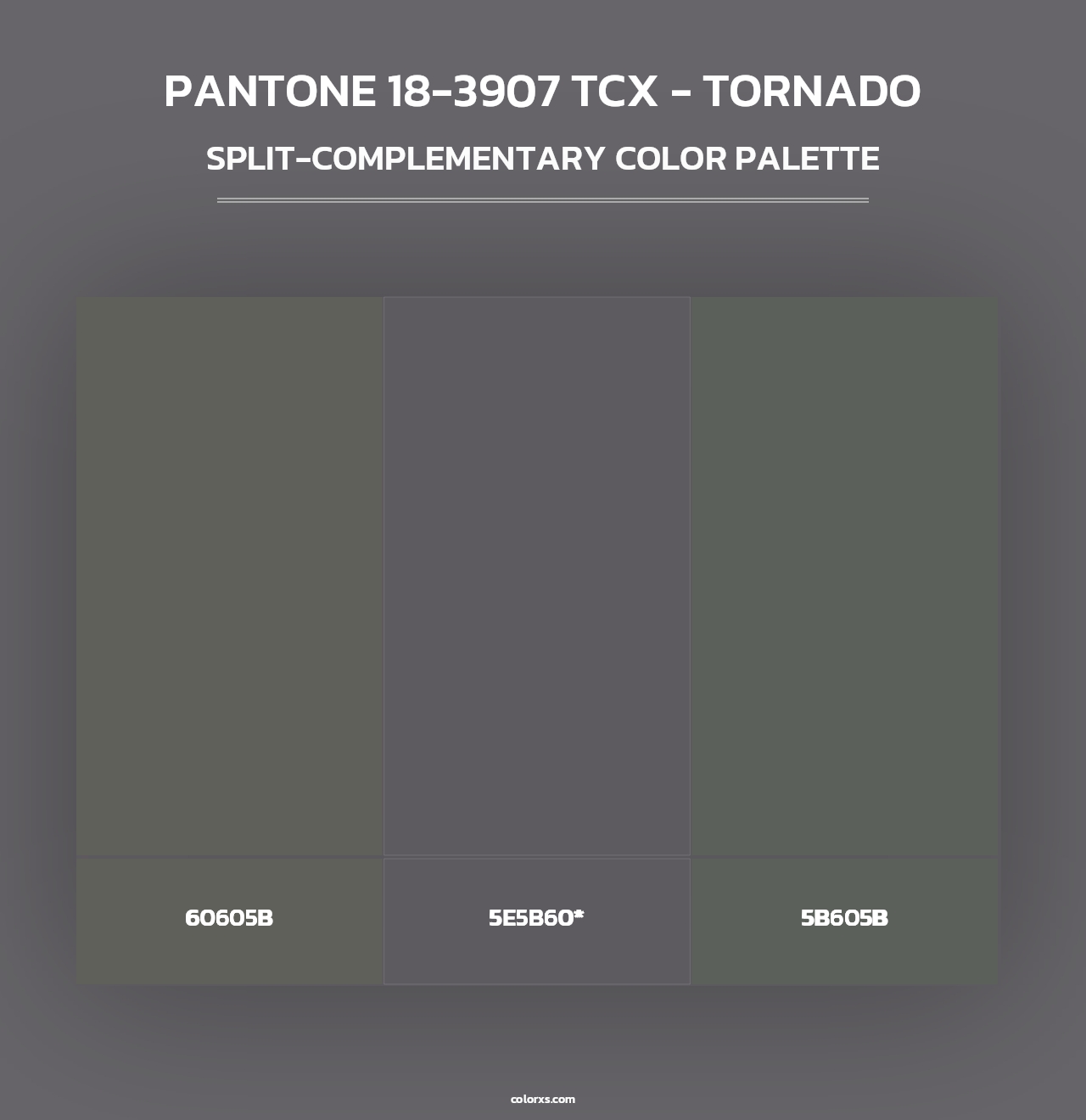 PANTONE 18-3907 TCX - Tornado - Split-Complementary Color Palette