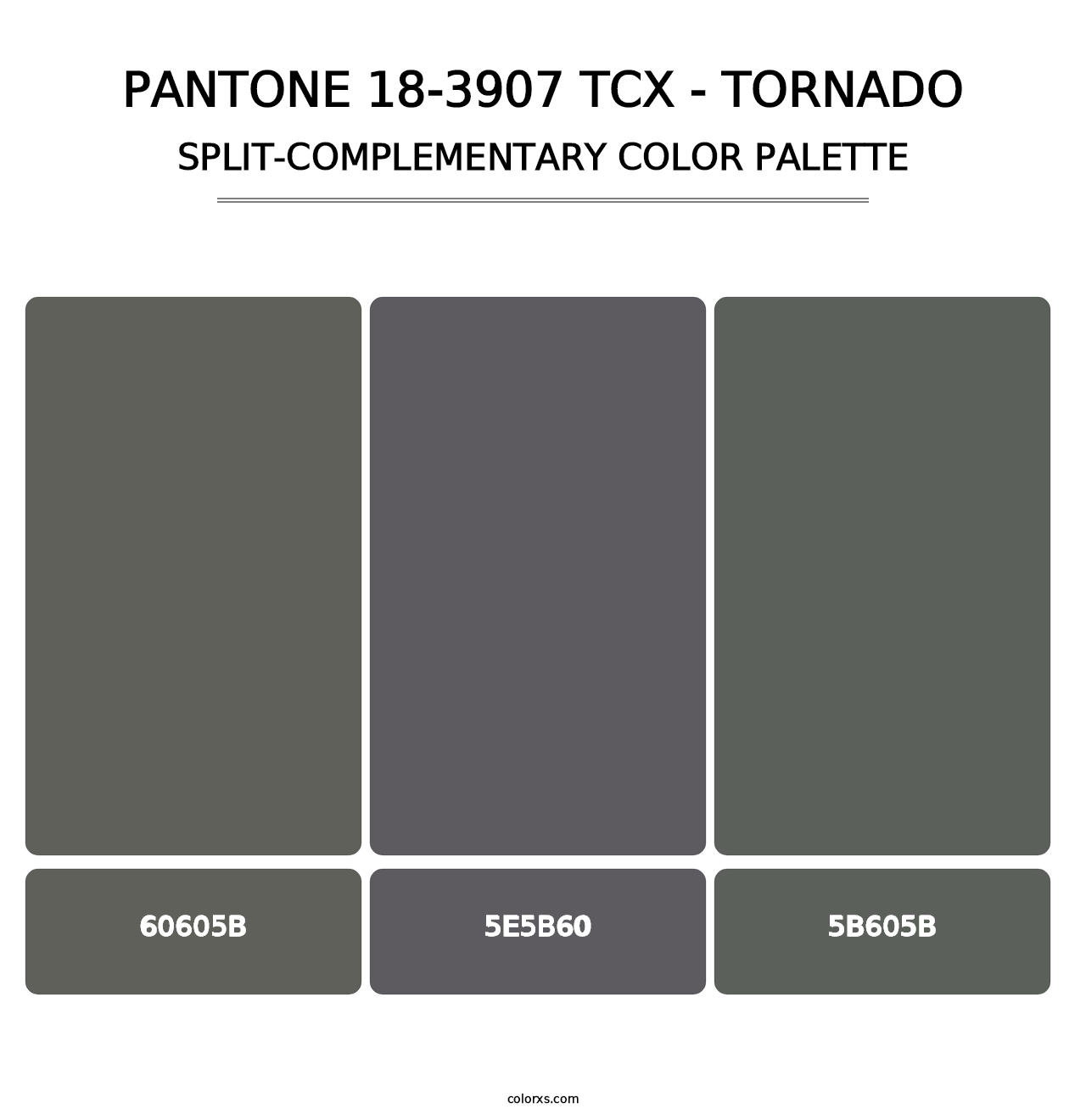 PANTONE 18-3907 TCX - Tornado - Split-Complementary Color Palette