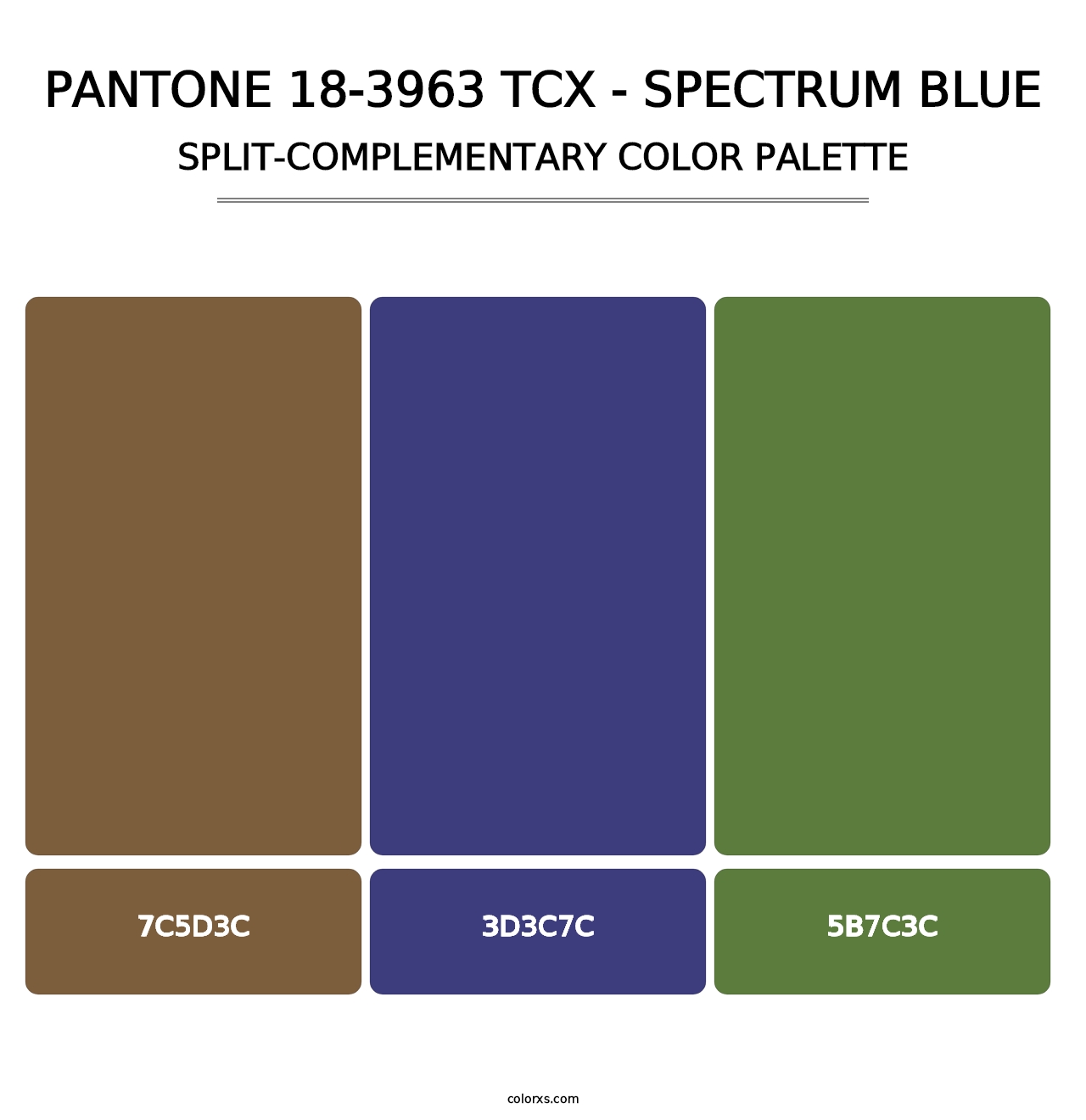 PANTONE 18-3963 TCX - Spectrum Blue - Split-Complementary Color Palette