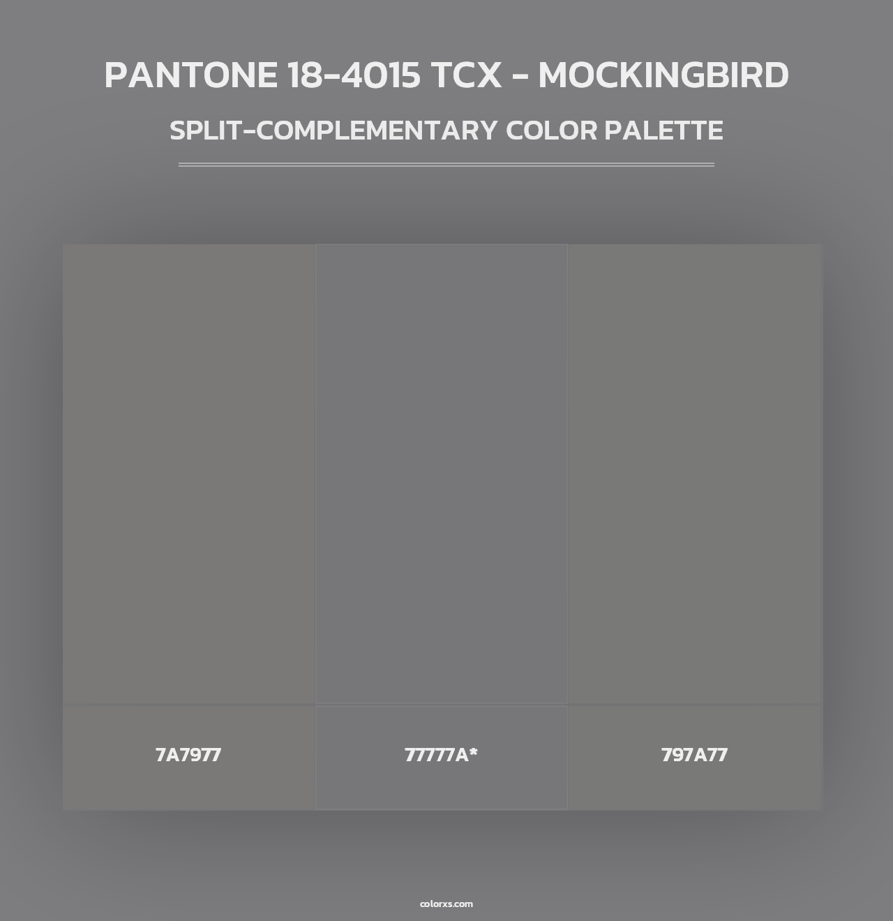 PANTONE 18-4015 TCX - Mockingbird - Split-Complementary Color Palette