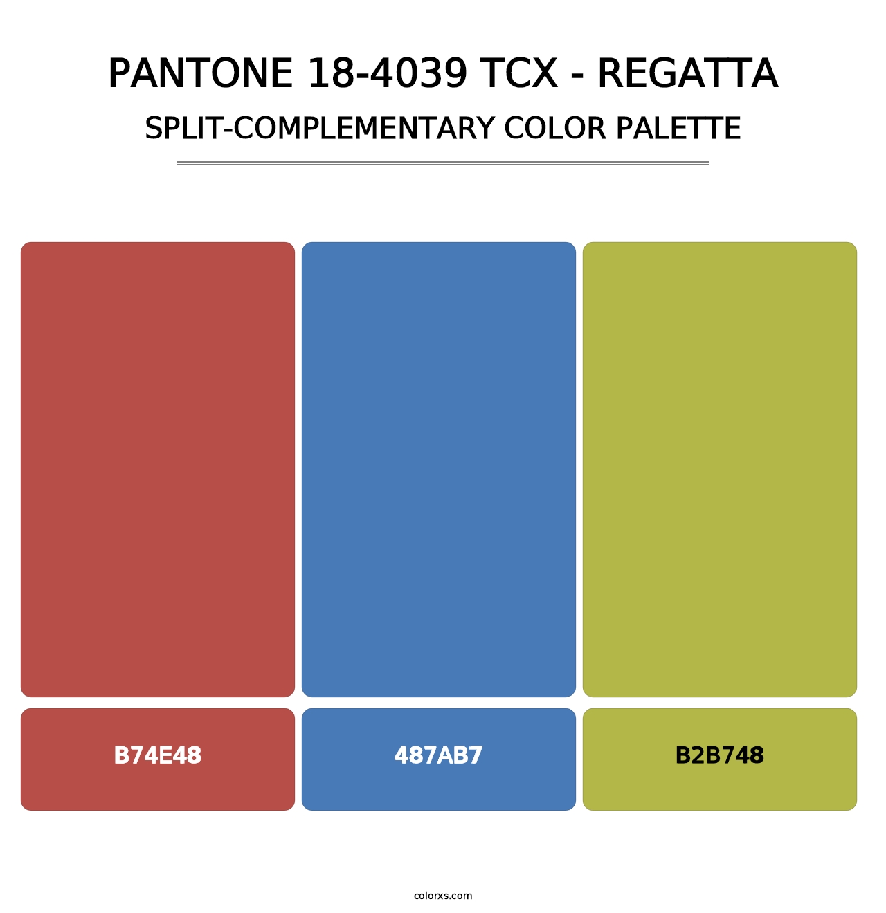 PANTONE 18-4039 TCX - Regatta - Split-Complementary Color Palette