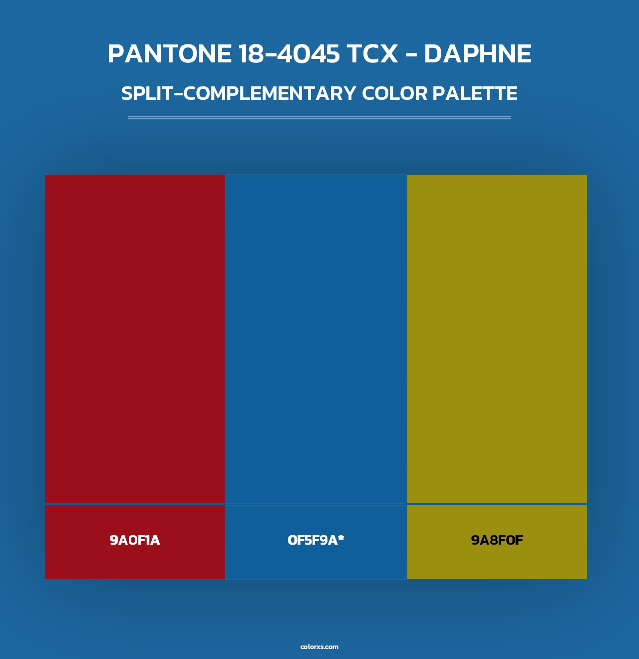 PANTONE 18-4045 TCX - Daphne - Split-Complementary Color Palette