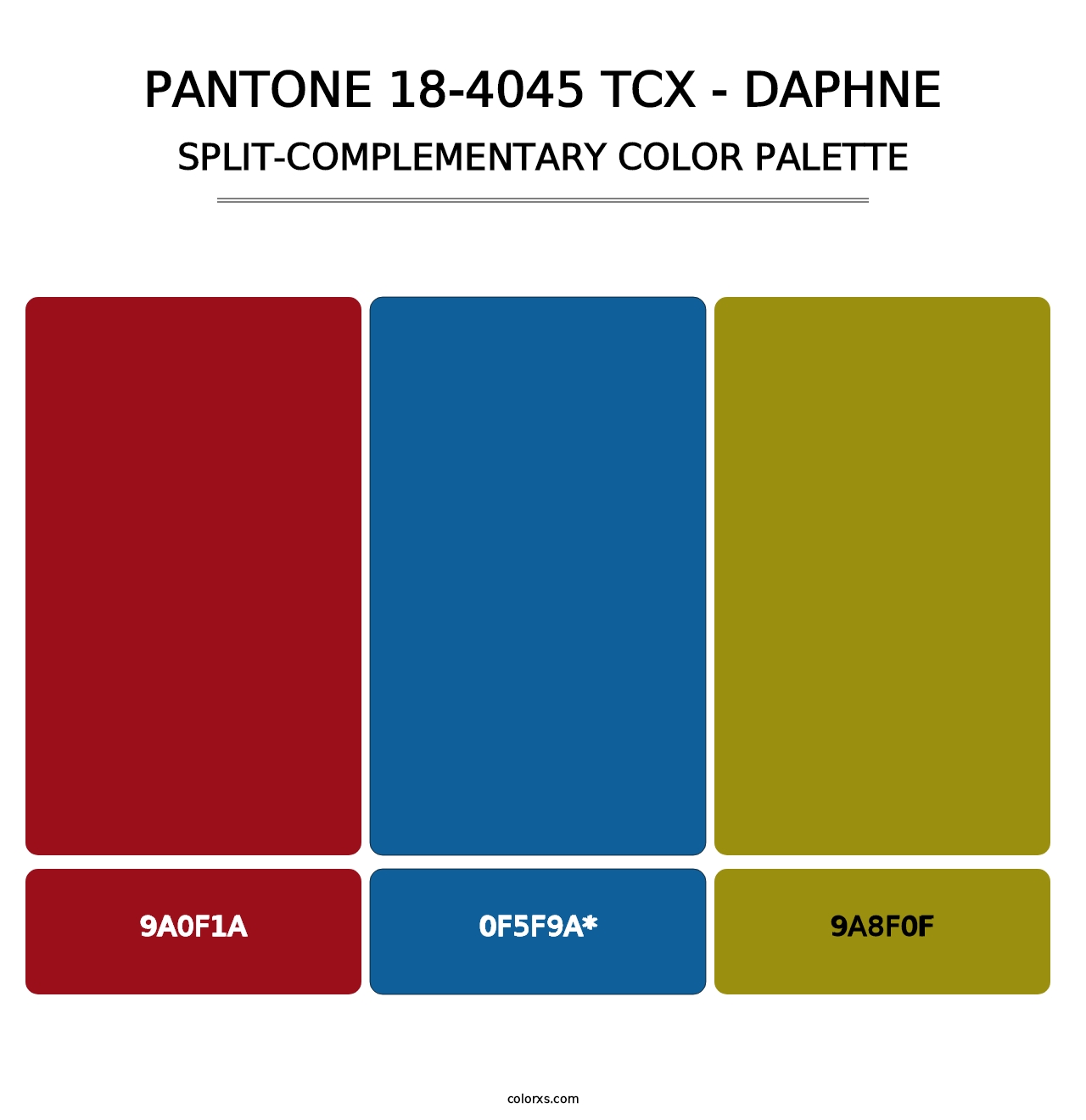 PANTONE 18-4045 TCX - Daphne - Split-Complementary Color Palette