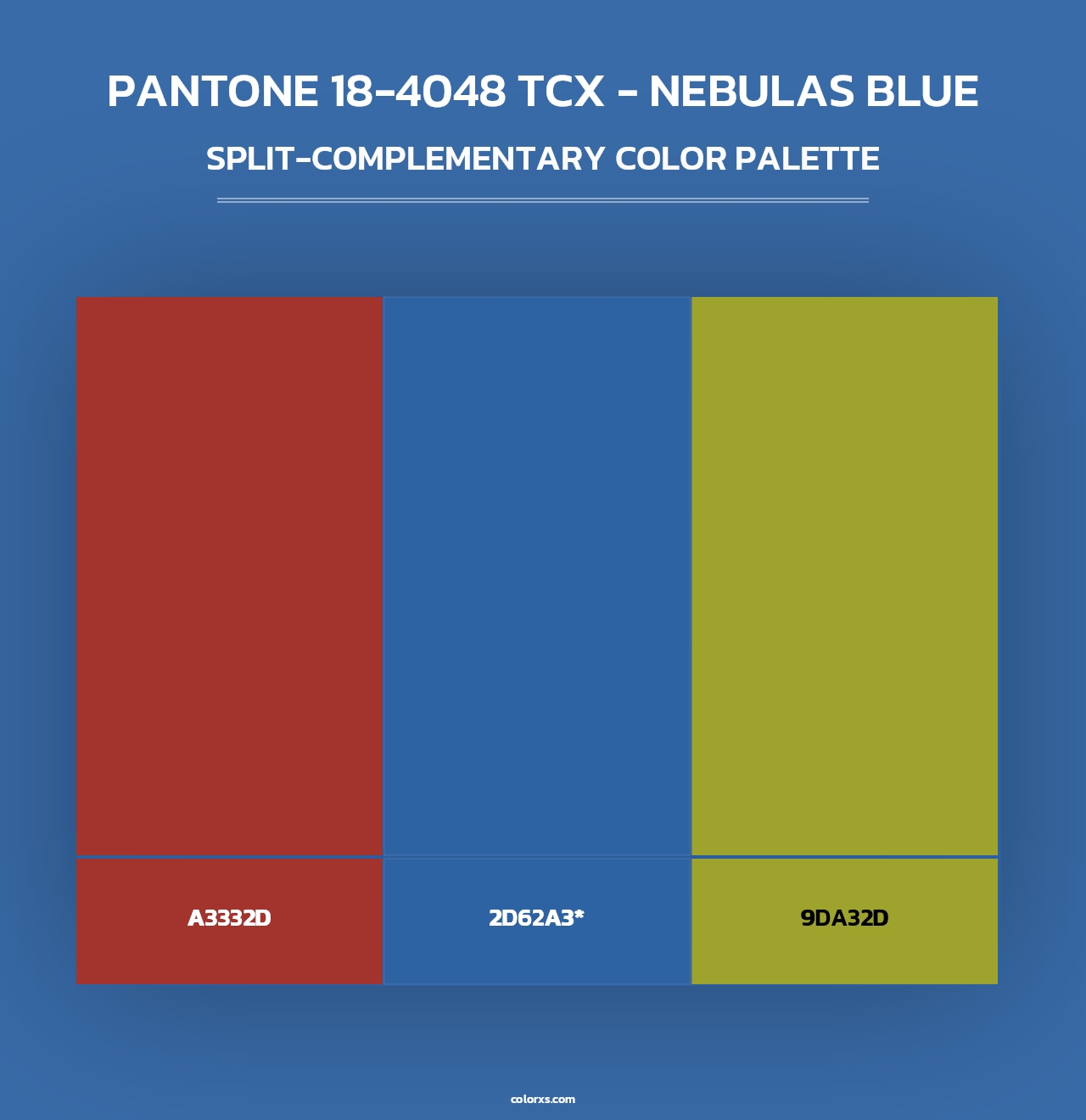 PANTONE 18-4048 TCX - Nebulas Blue - Split-Complementary Color Palette