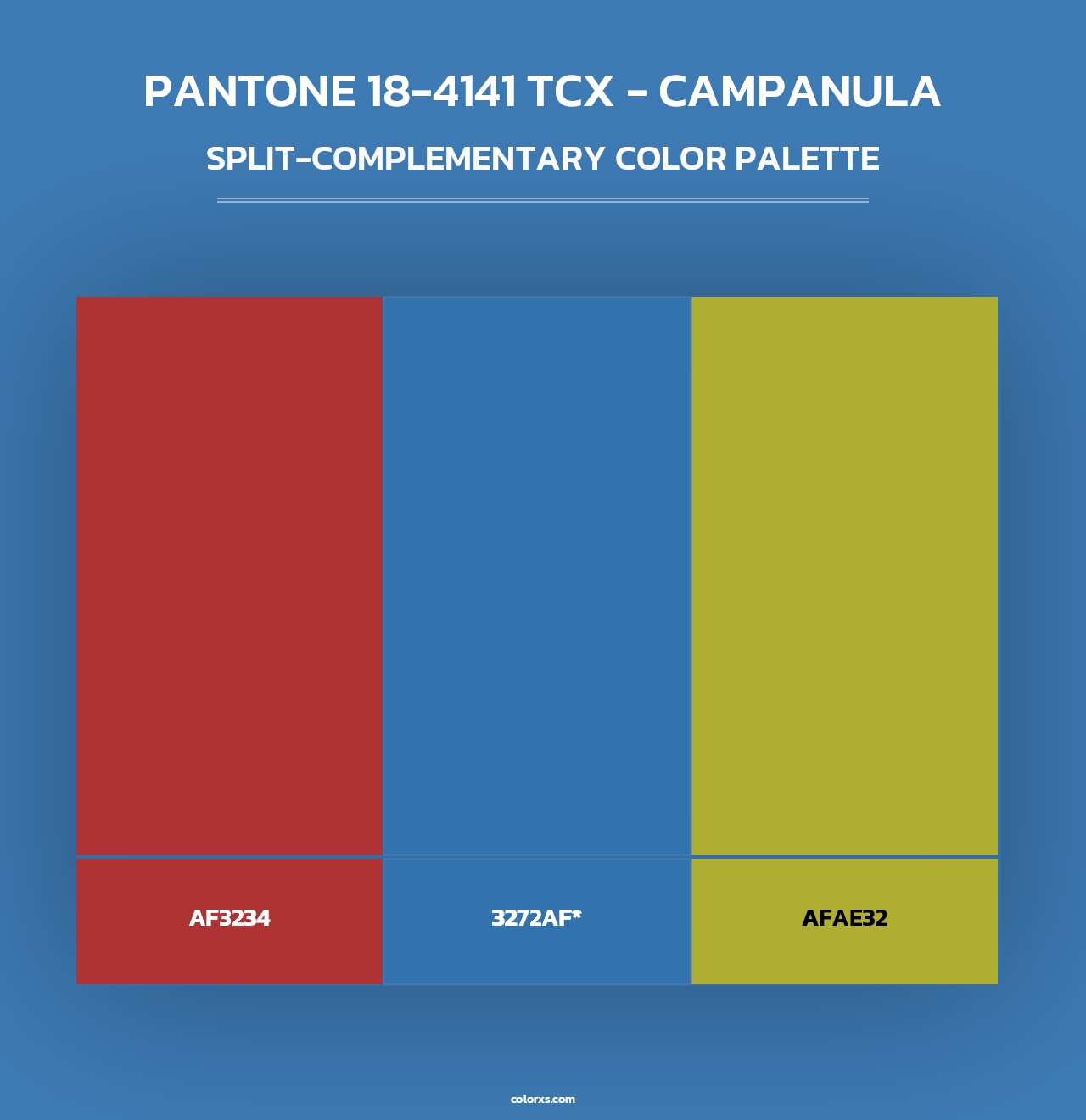 PANTONE 18-4141 TCX - Campanula - Split-Complementary Color Palette