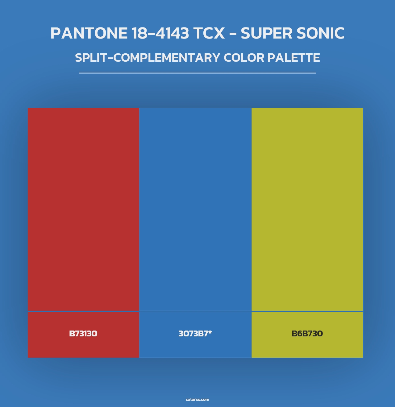PANTONE 18-4143 TCX - Super Sonic - Split-Complementary Color Palette