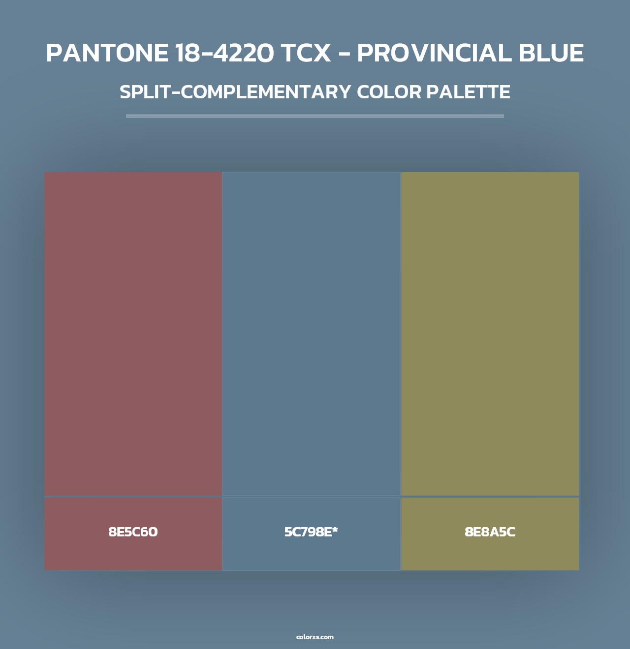 PANTONE 18-4220 TCX - Provincial Blue - Split-Complementary Color Palette