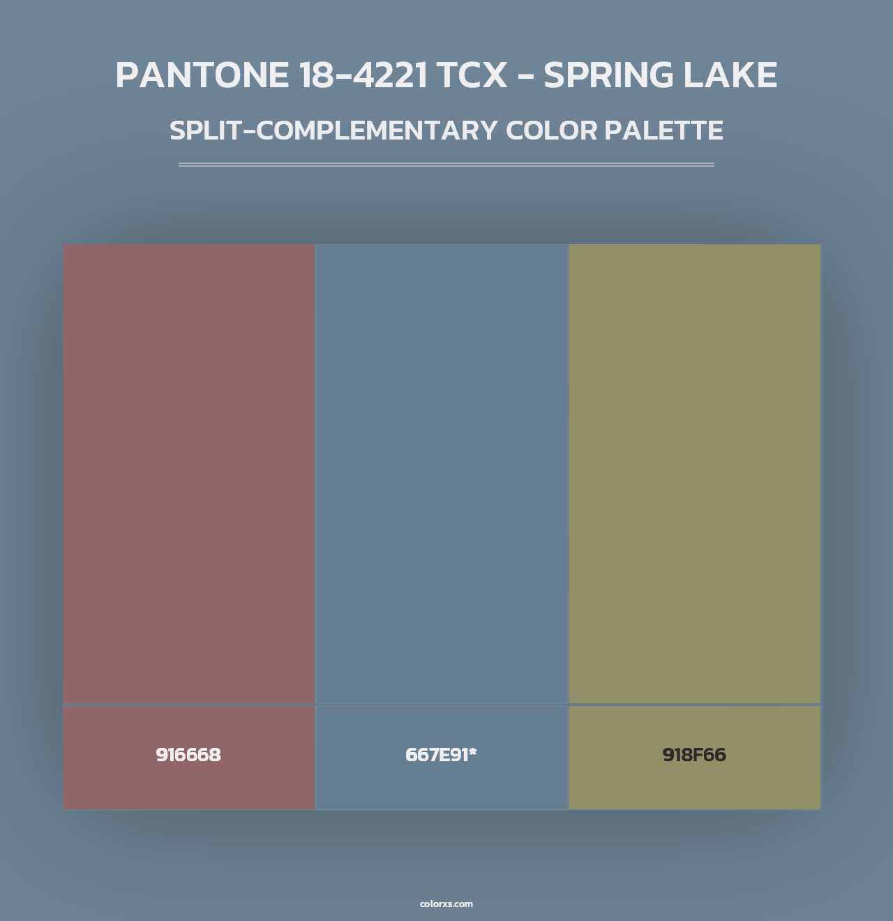 PANTONE 18-4221 TCX - Spring Lake - Split-Complementary Color Palette