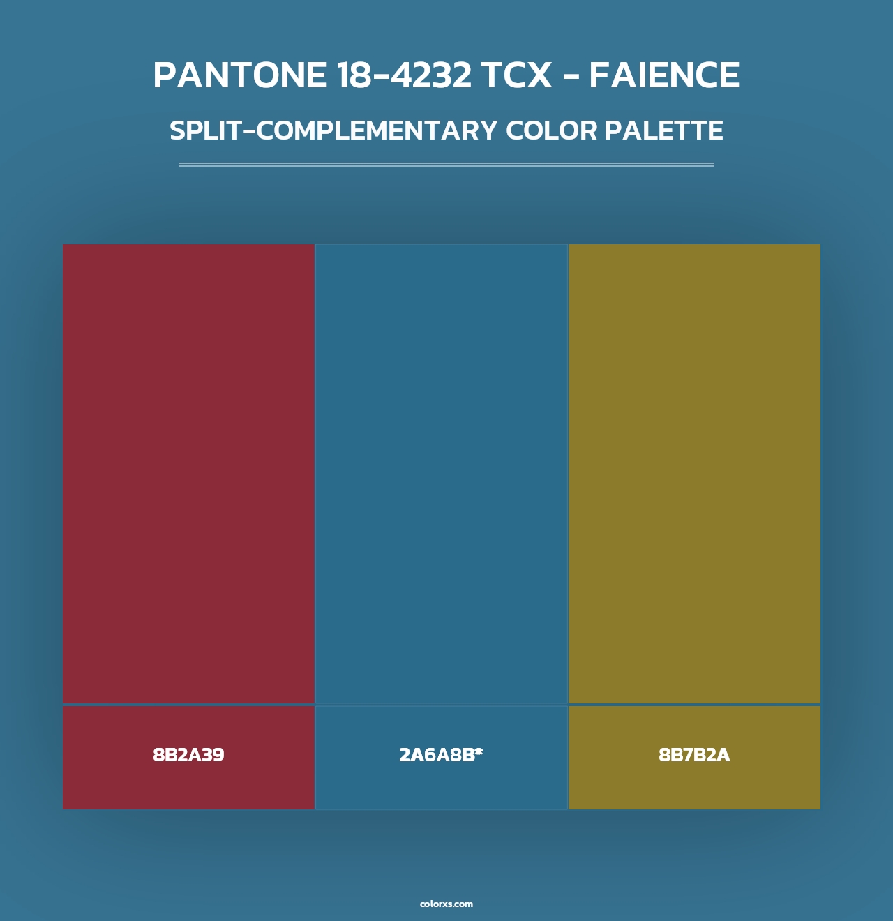 PANTONE 18-4232 TCX - Faience - Split-Complementary Color Palette